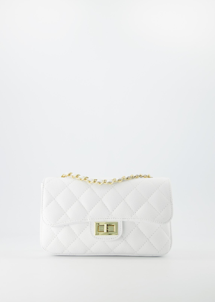 Naime Quilted Chain Bag / White