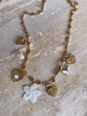 Gold 7 Mixed Charms Necklace / Type B2