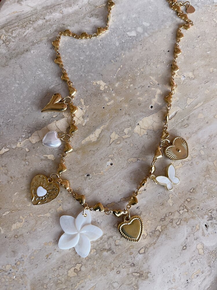 Gold 7 Mixed Charms Necklace / Type B2