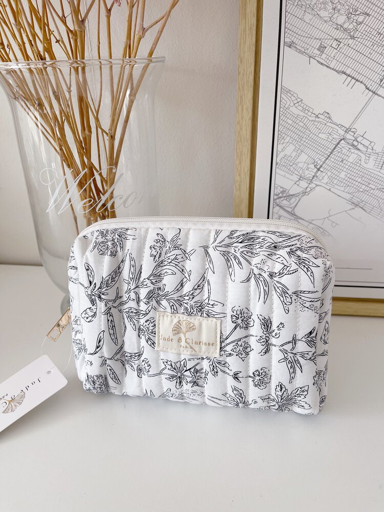 Fleur Flower Pouch / White