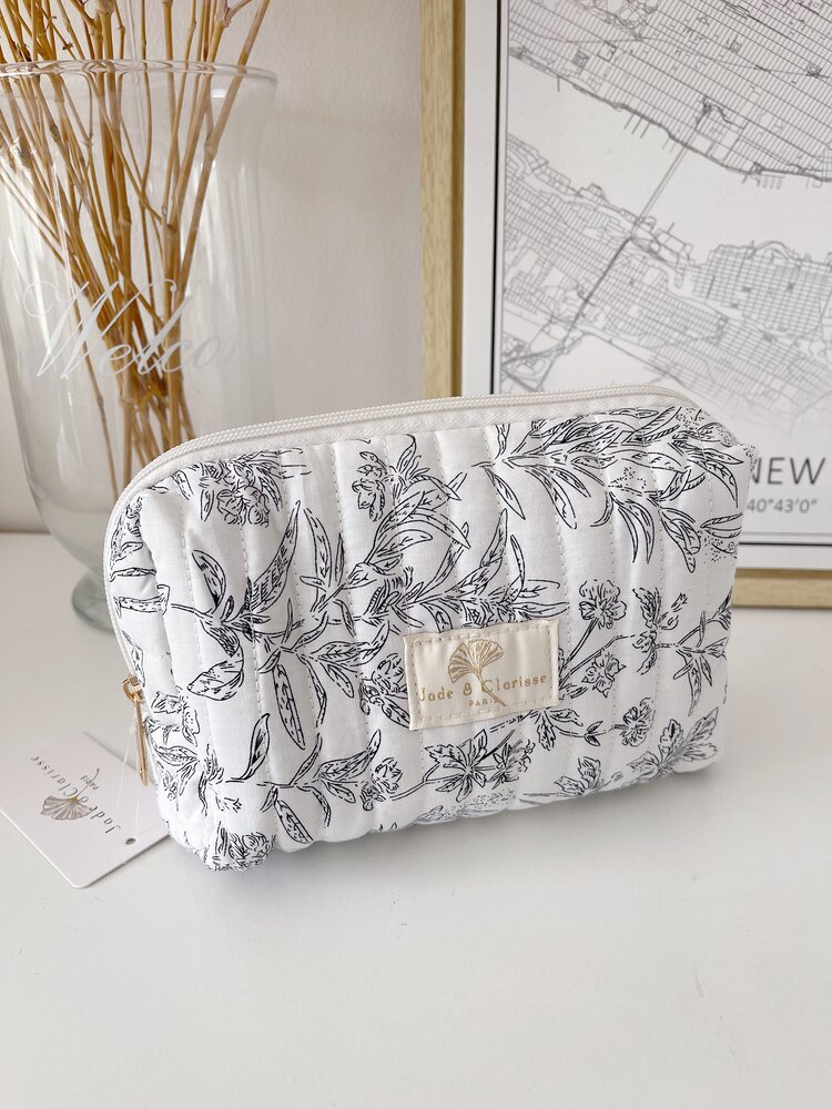 Fleur Flower Pouch / White