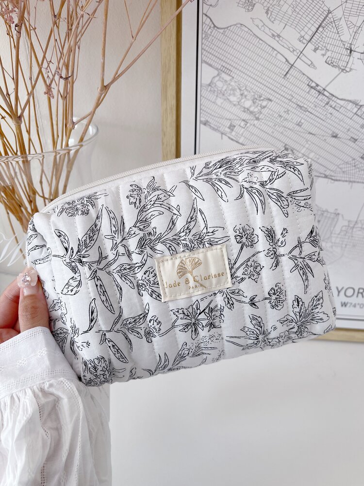 Fleur Flower Pouch / White