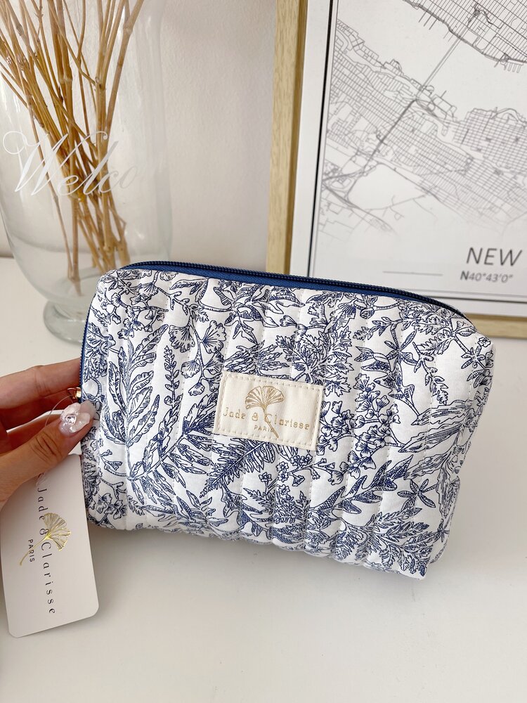 Fleur Flower Pouch / Blue