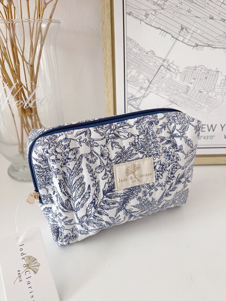 Fleur Flower Pouch / Blue
