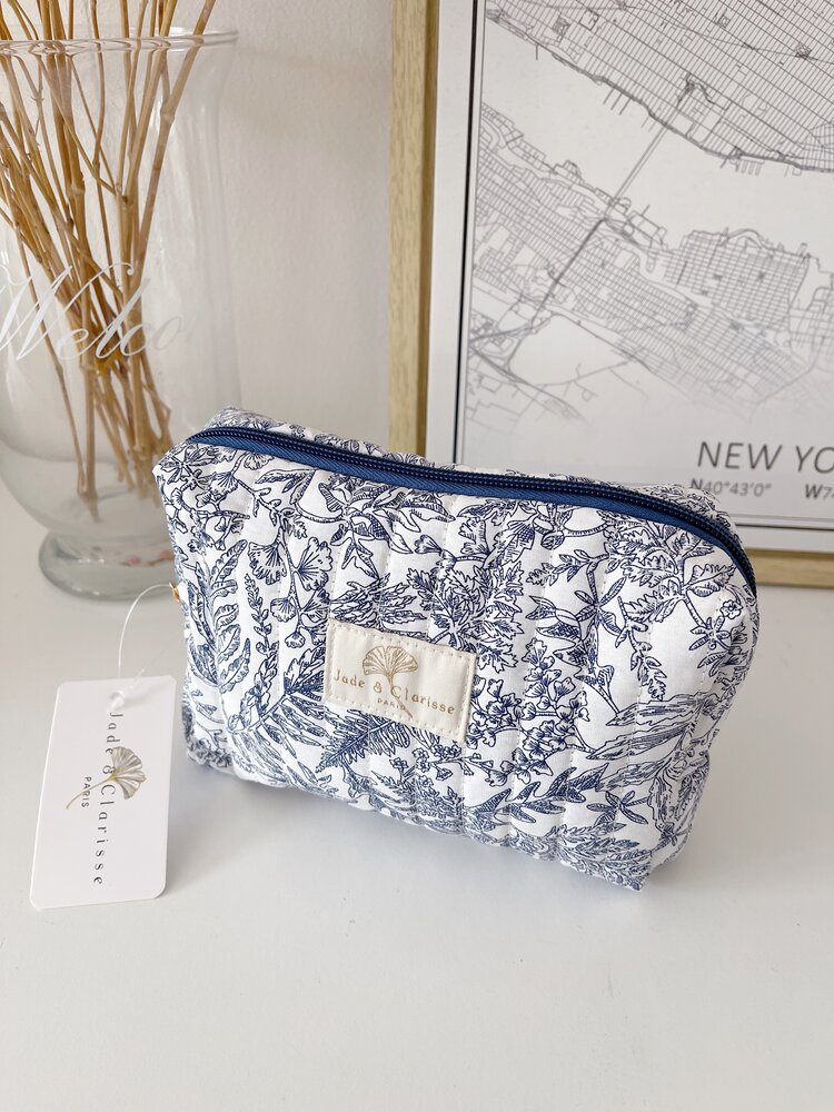 Fleur Flower Pouch / Blue