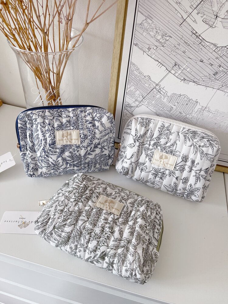 Fleur Flower Pouch / Blue