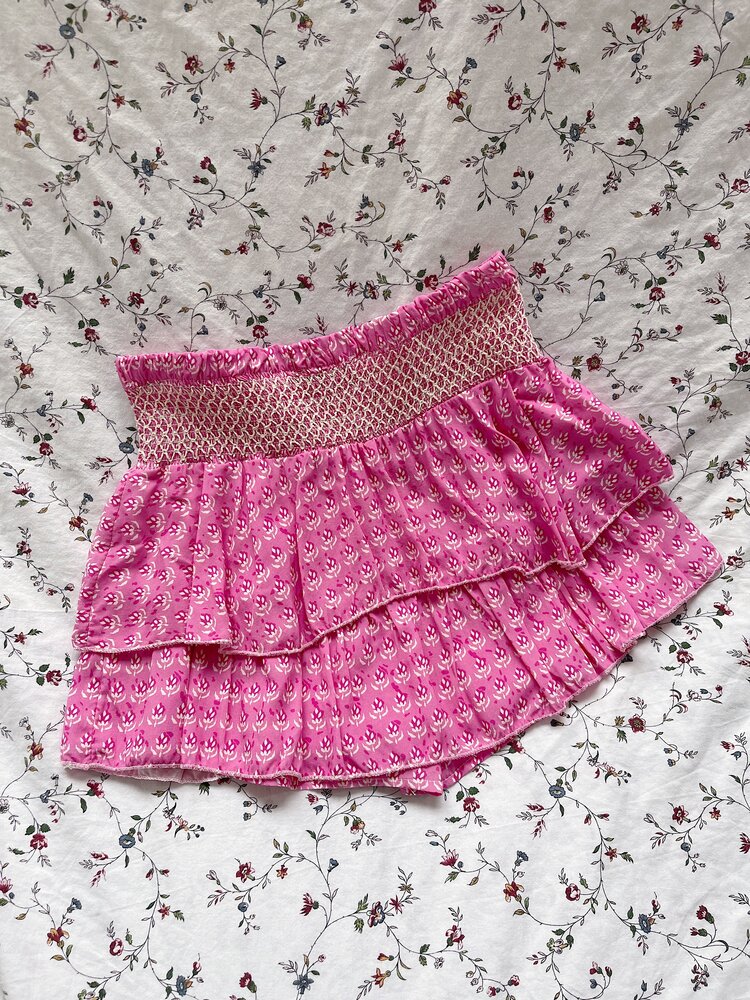 Sally Flower Skirt / Pink