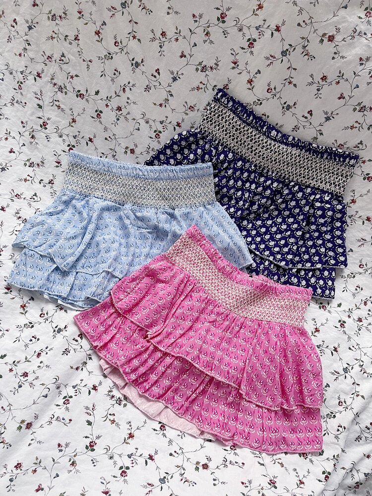 Sally Flower Skirt / Pink