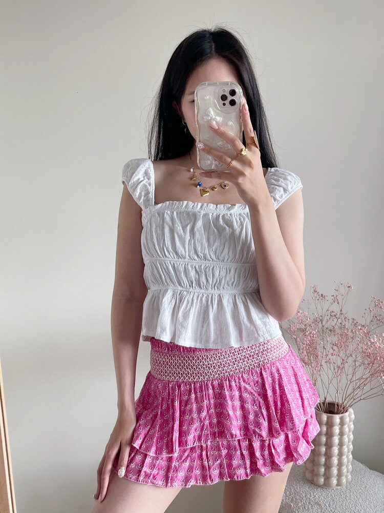 Sally Flower Skirt / Pink