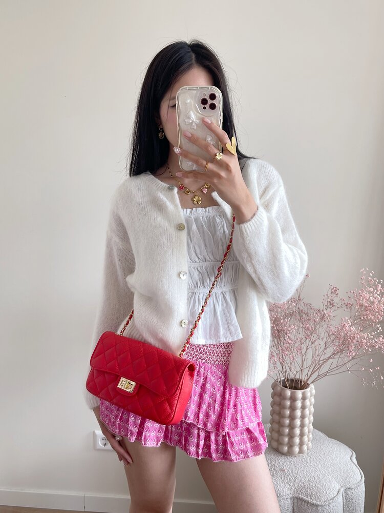 Naime Quilted Chain Bag / Red