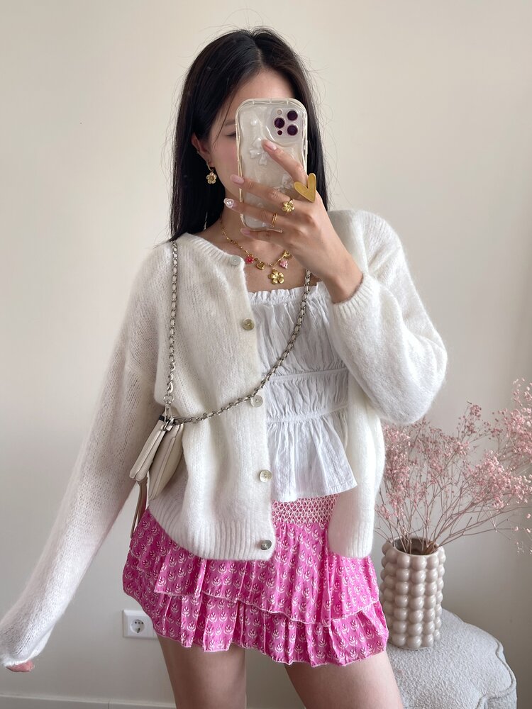 Clarissa Crossbody Chain Bag / Beige