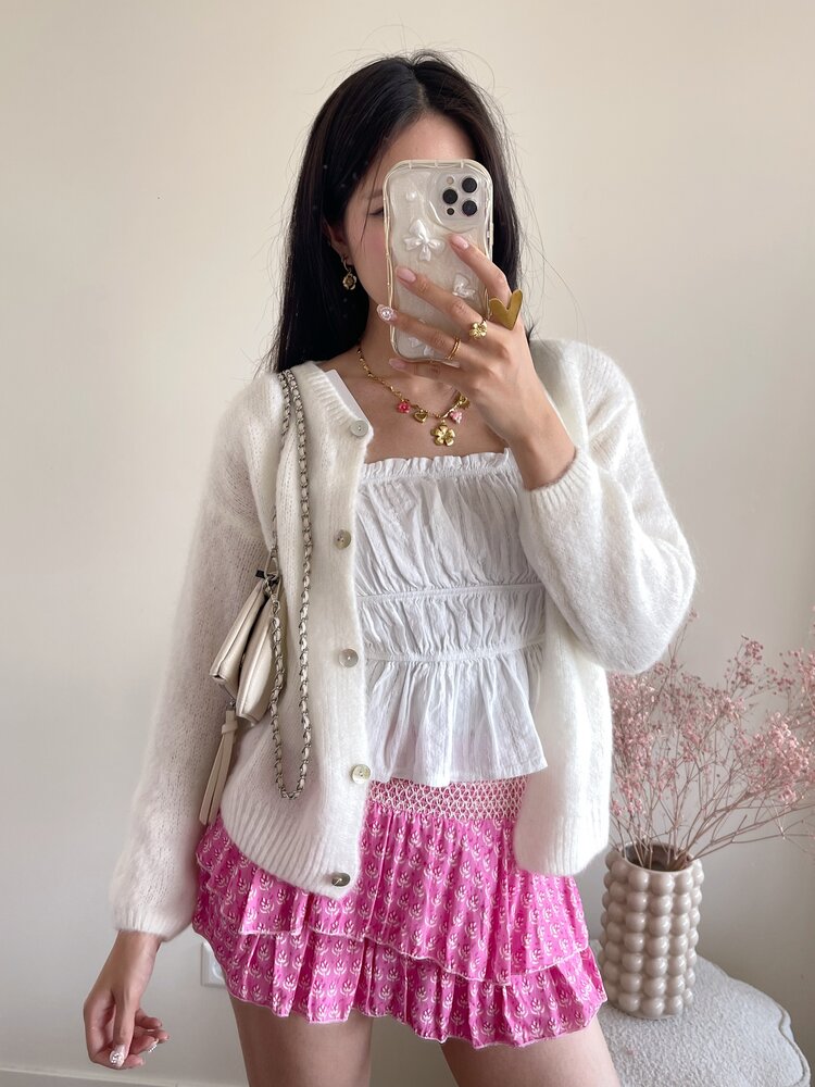 Clarissa Crossbody Chain Bag / Beige