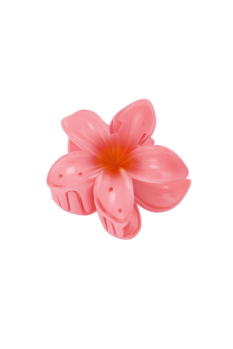 Kona Hawaii Flower Hair Claw / Coral Pink
