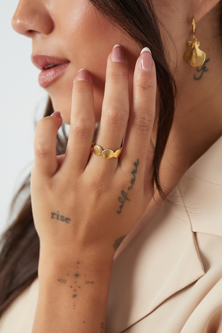 Gold Dainty Sea Shell Ring
