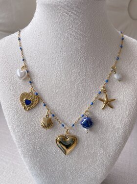 Gold 7 Mixed Charms Necklace / Type B3