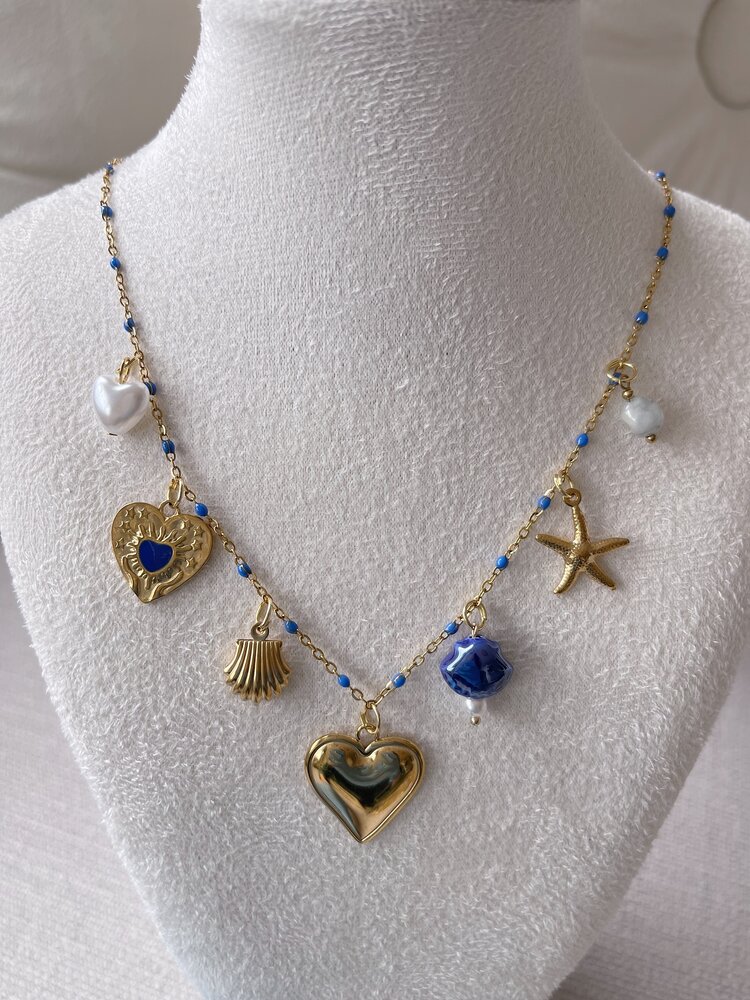 Gold 7 Mixed Charms Necklace / Type B3