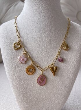 Gold 7 Mixed Charms Necklace / Type B4