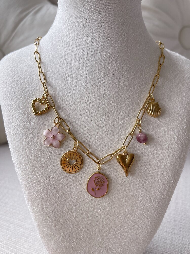 Gold 7 Mixed Charms Necklace / Type B4