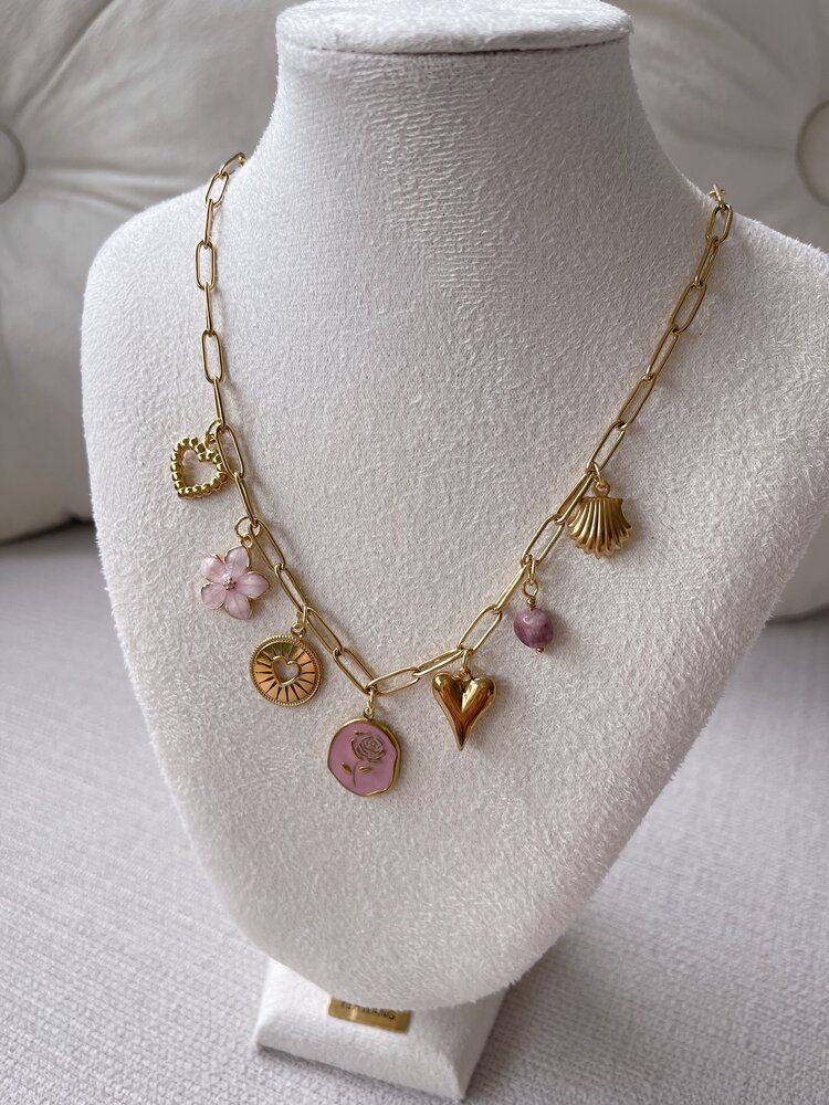 Gold 7 Mixed Charms Necklace / Type B4