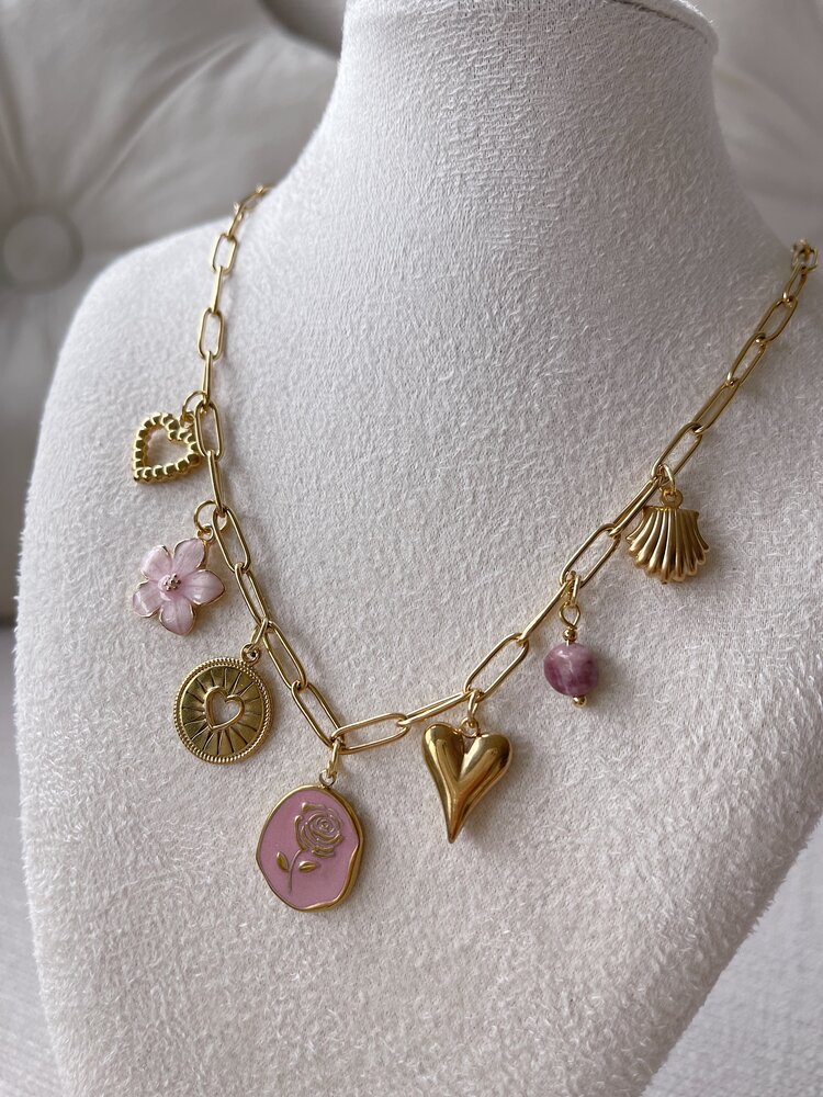 Gold 7 Mixed Charms Necklace / Type B4