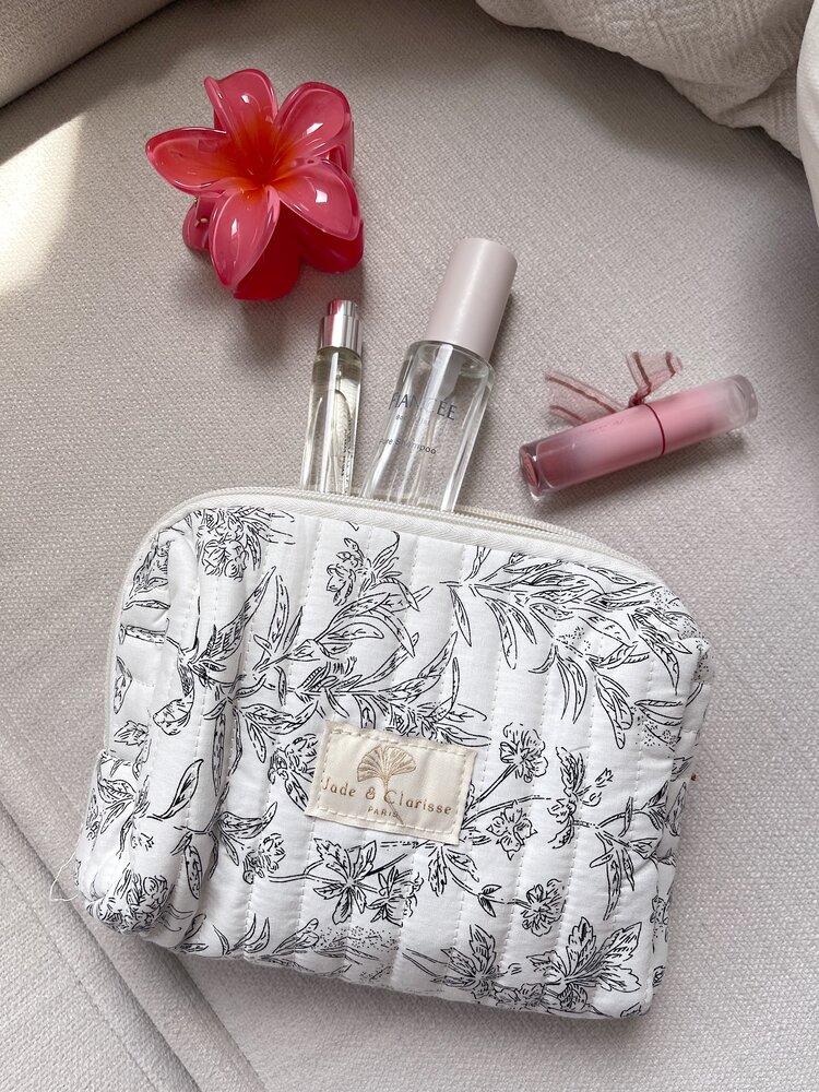 Fleur Flower Pouch / White