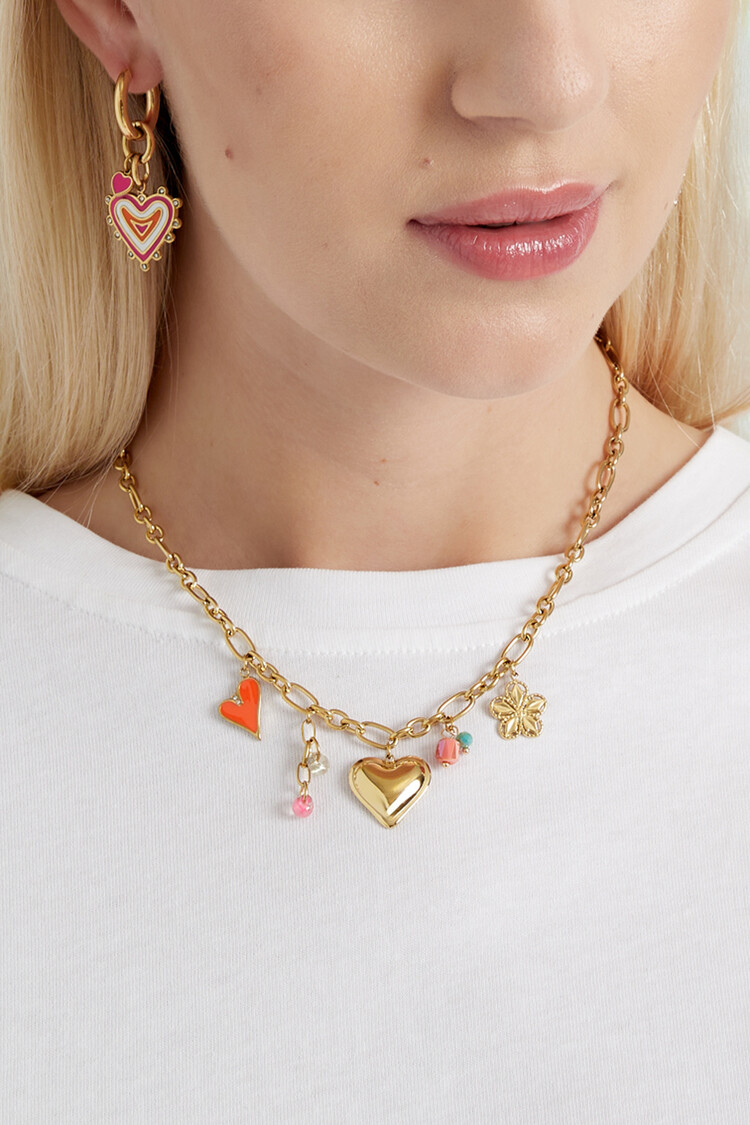 Gold Joyful Mixed Charms Necklace