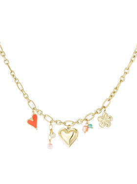 Gold Joyful Mixed Charms Necklace