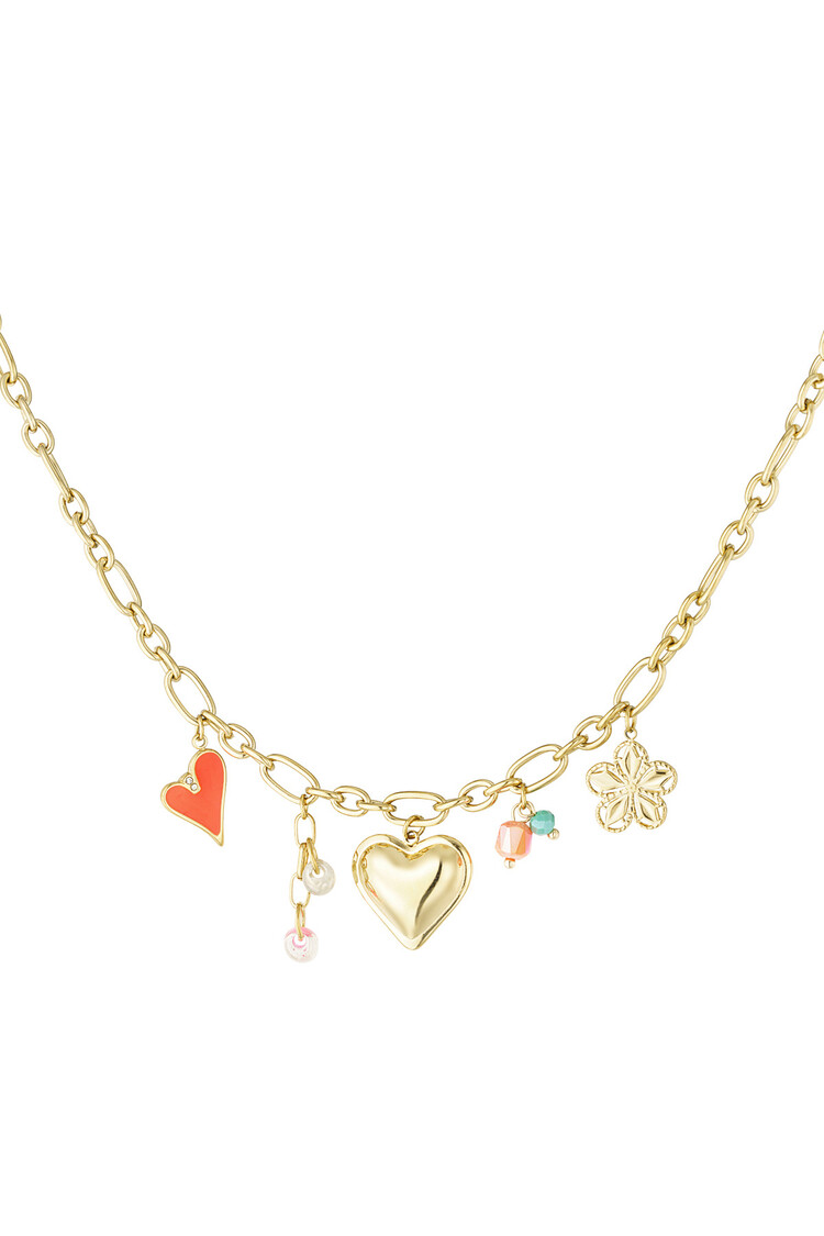 Gold Joyful Mixed Charms Necklace