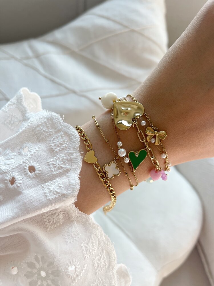 Gold Happy Mixed Charms Bracelet