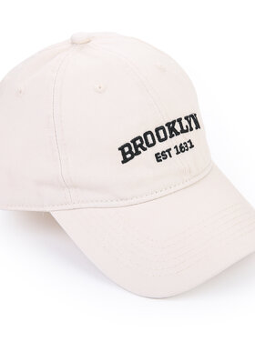 Brooklyn Embroidered Cap / Beige