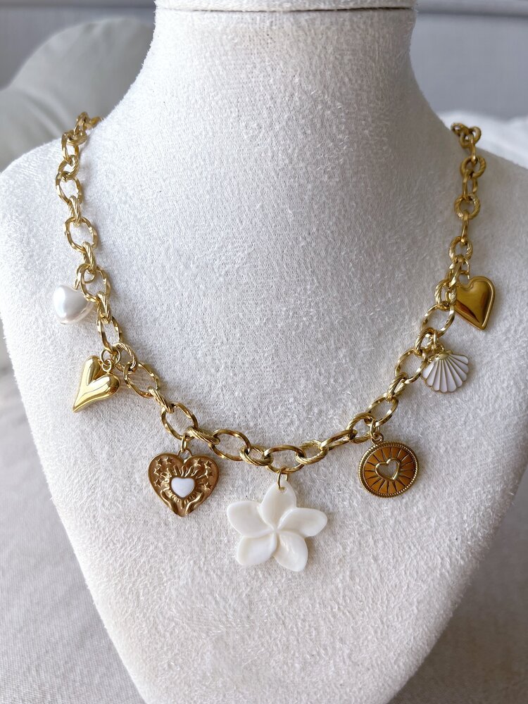 Gold 7 Mixed Charms Necklace / Type B10