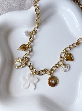 Gold 7 Mixed Charms Necklace / Type B10