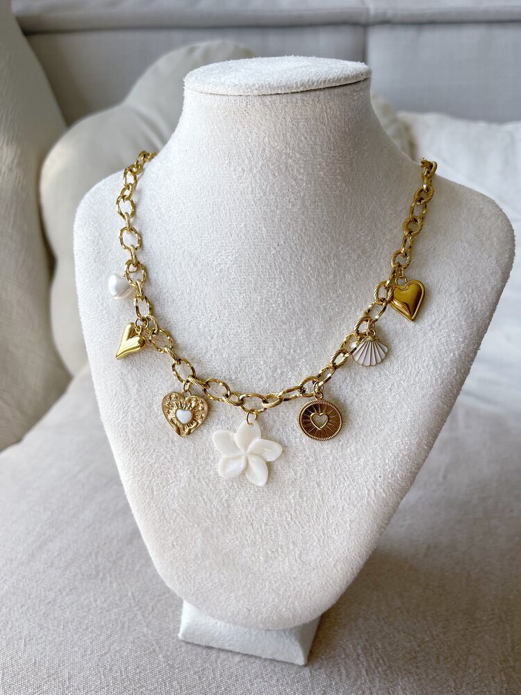 Gold 7 Mixed Charms Necklace / Type B10