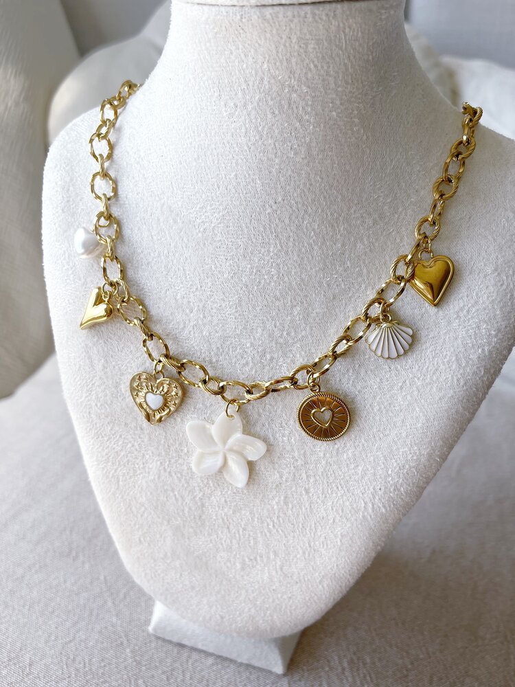 Gold 7 Mixed Charms Necklace / Type B10