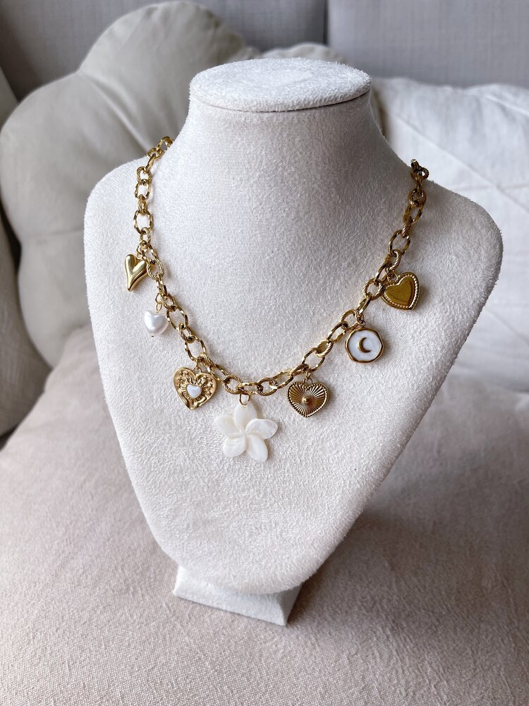 Gold 7 Mixed Charms Necklace / Type B9
