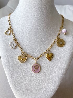 Gold 7 Mixed Charms Necklace / Type C2