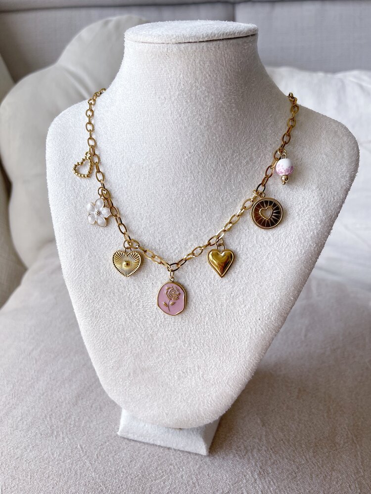 Gold 7 Mixed Charms Necklace / Type C2