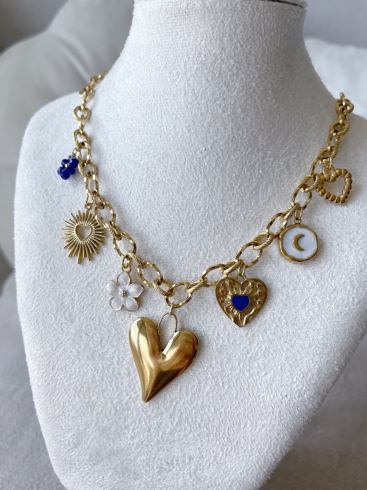 Gold 7 Mixed Charms Necklace / Type C3