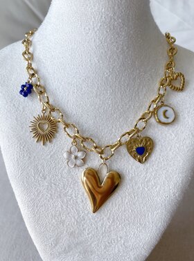 Gold 7 Mixed Charms Necklace / Type C3