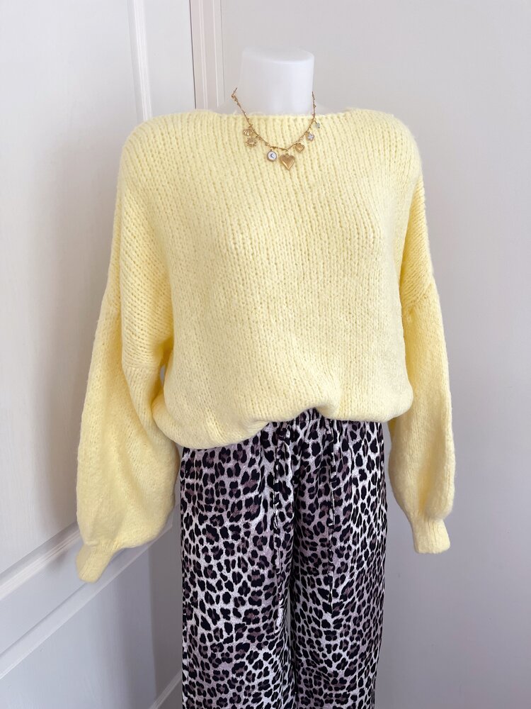Nimi Bow Knit Sweater / Yellow
