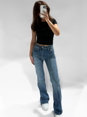 Jente Basic Flared Jeans / Blue