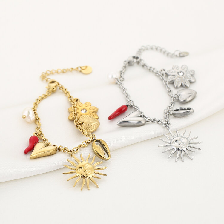 Gold Seraphim Mixed Charm Bracelet