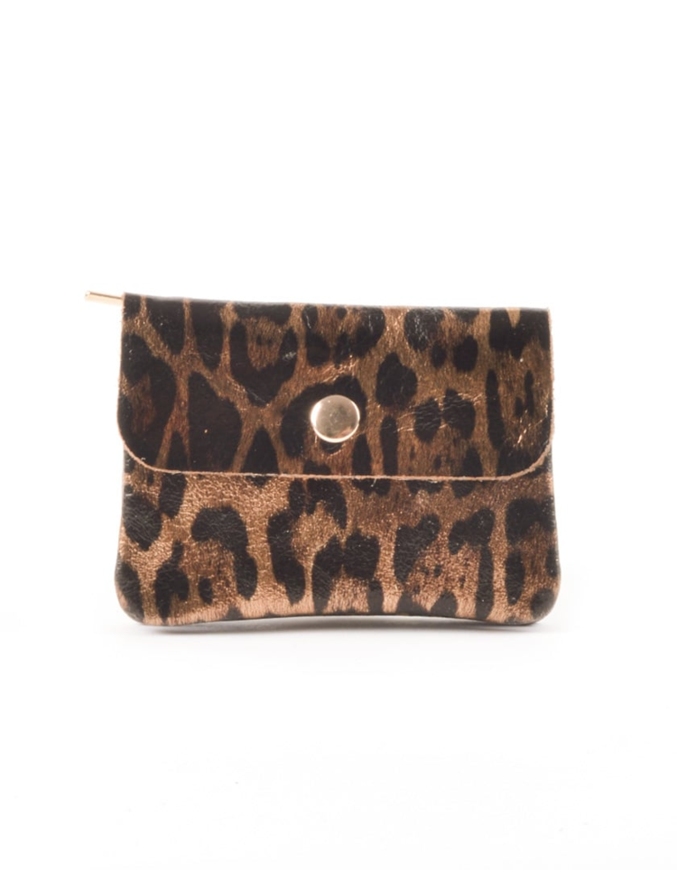 Noelle Leopard Wallet / Brown