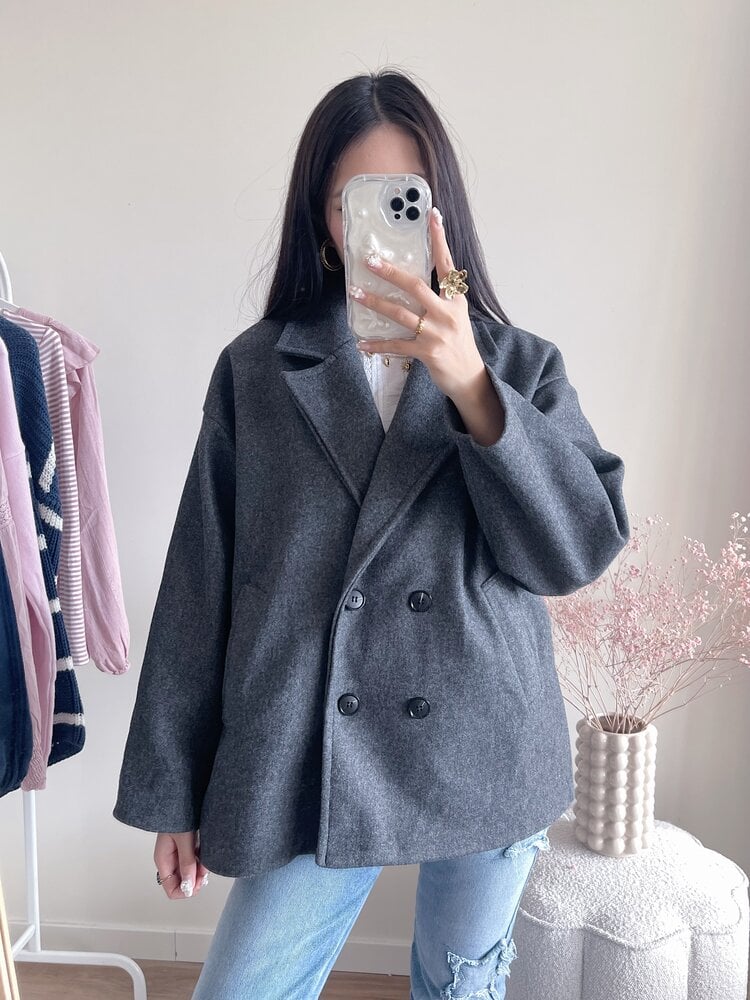 Copenhagen Short Trenchcoat / Dark Grey