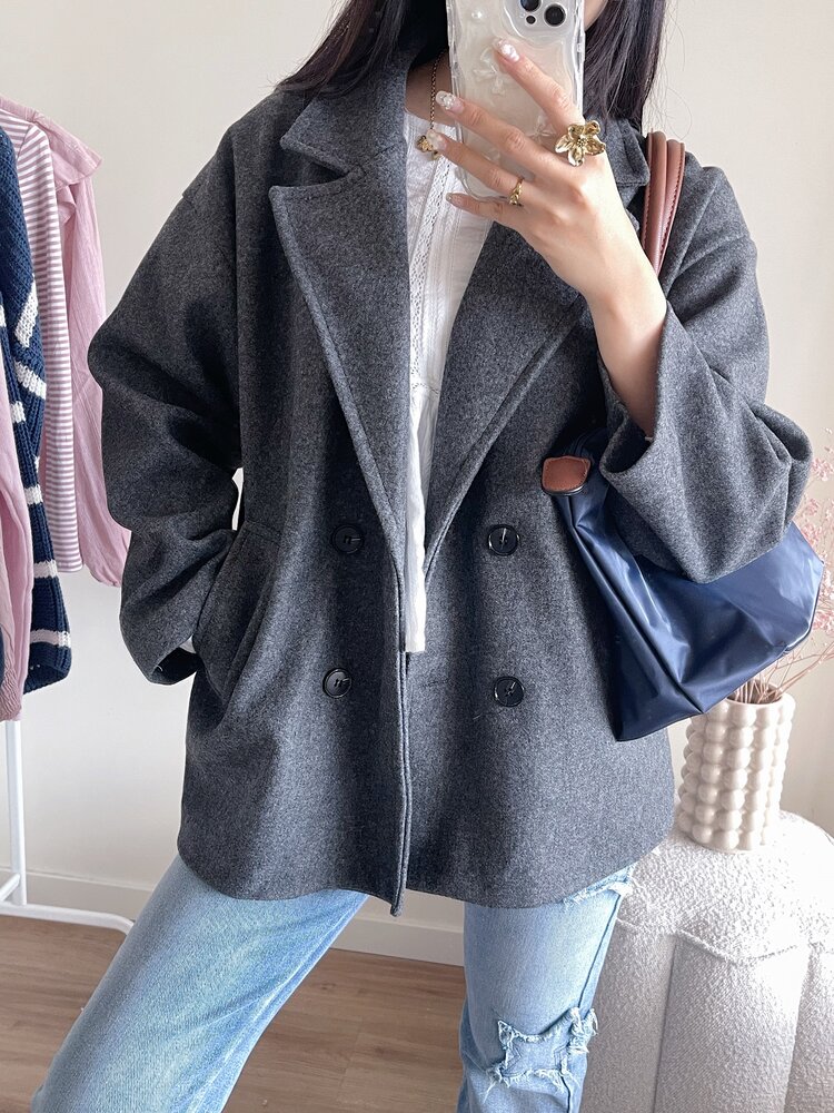 Copenhagen Short Trenchcoat / Dark Grey