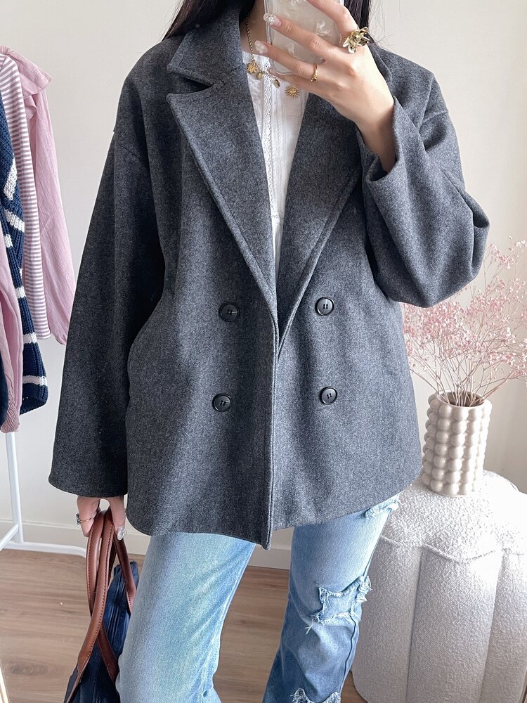 Copenhagen Short Trenchcoat / Dark Grey