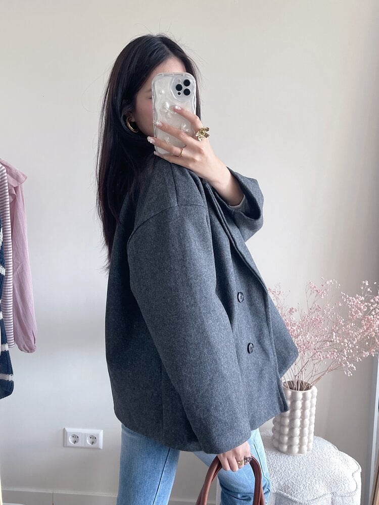 Copenhagen Short Trenchcoat / Dark Grey