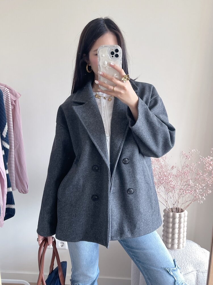 Copenhagen Short Trenchcoat / Dark Grey