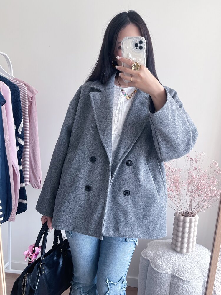 Copenhagen Short Trenchcoat / Mid Grey