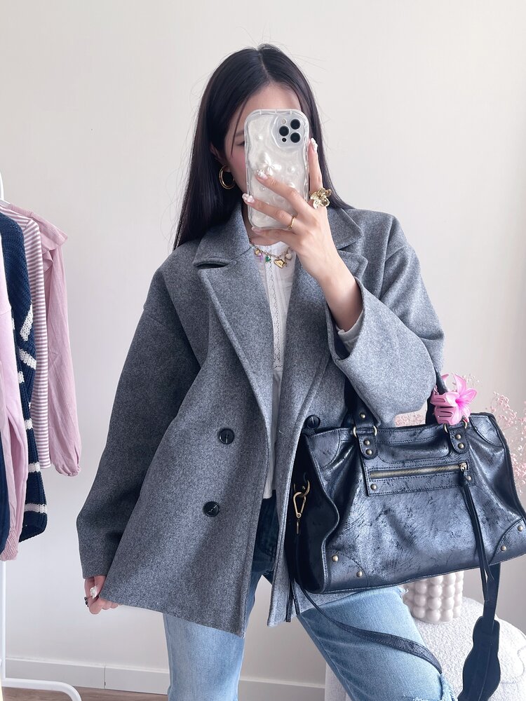 Copenhagen Short Trenchcoat / Mid Grey